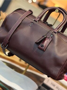 COACH 1941 Rogue 36 Satchel in Oxblood & Pewter w/Suede Interior HTF & STUNNING